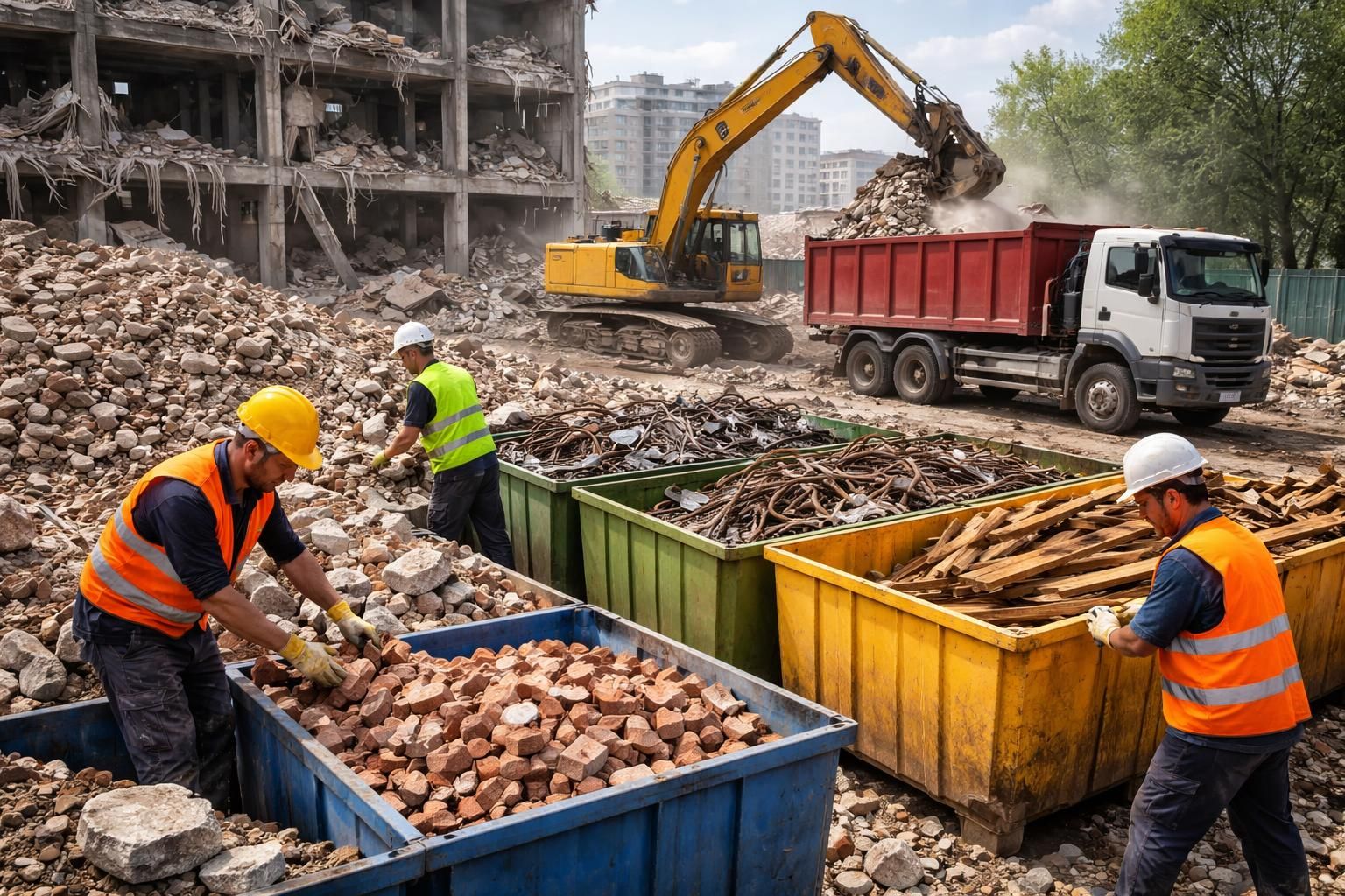 découvrez comment une entreprise de démolition gère efficacement les déchets de construction pour un chantier propre et respectueux de l'environnement.