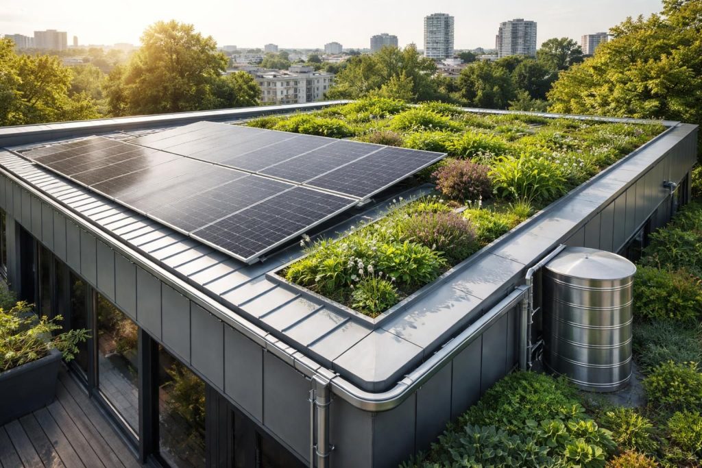 découvrez les avantages écologiques d'un schéma de toit plat avec bac acier, alliant durabilité, efficacité énergétique et respect de l'environnement.