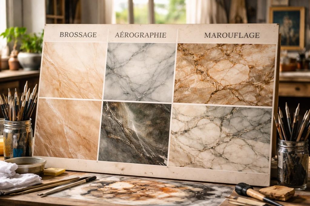 découvrez les meilleures techniques et finitions pour peindre le marbre avec succès. guide complet pour sublimer vos surfaces en marbre grâce à des astuces professionnelles.