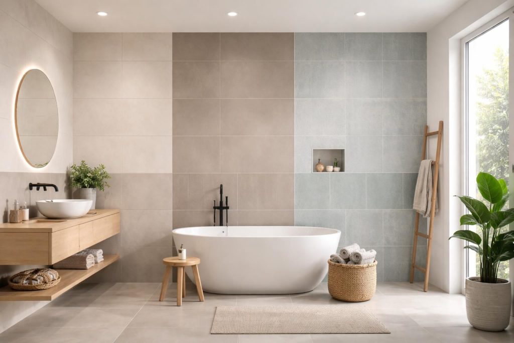 découvrez les tendances 2026 pour choisir la hauteur idéale du carrelage dans votre salle de bain et créer un espace moderne et élégant.