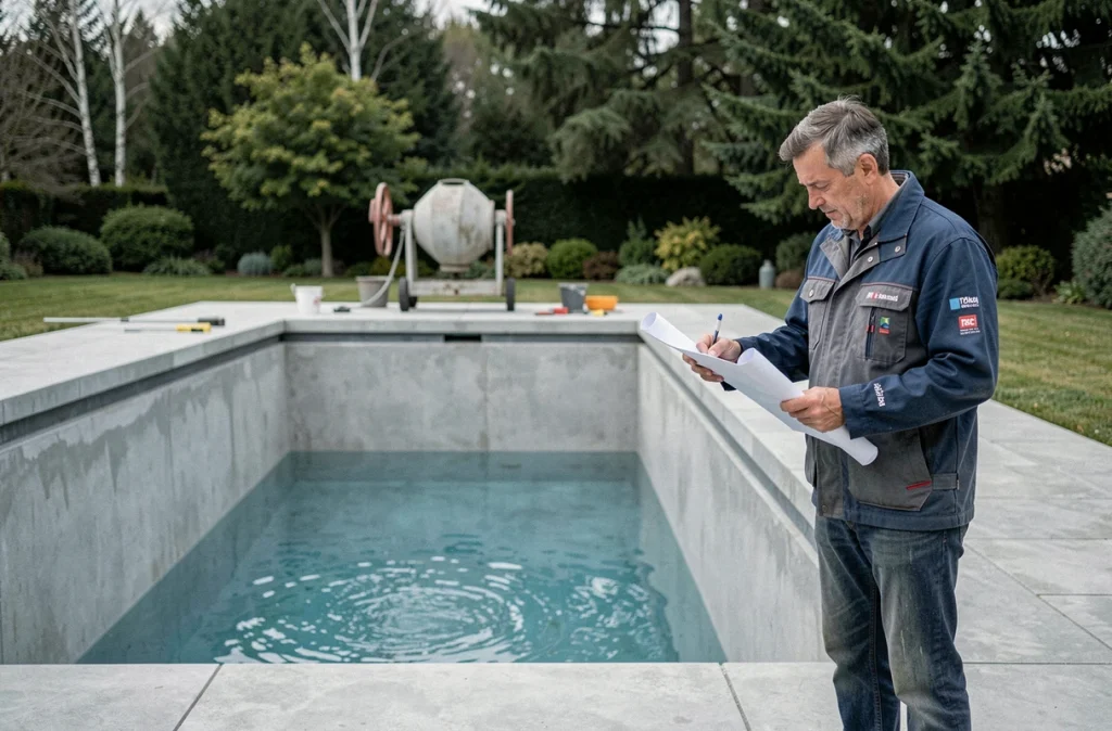 Piscine béton sur mesure construite par RCMA Maçonnerie dans les Pyrénées-Atlantiques